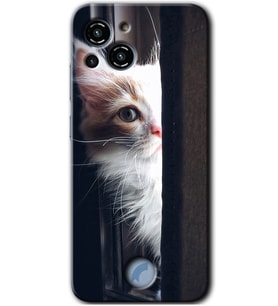 Reeder S23 Pro Max Kılıf HD Desen Baskılı Arka Kapak - Kedi Bakışı