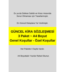 3 Paket, Güncel Kira Sözleşmesi.