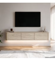 İnarch Dizayn Yoyo LED Işıklı Duvara Monte TV Sehpası - 3 Kapaklı Modern Tv Konsolu;