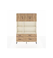 Arges Gardrop 8 Raflı 4 Çekmeceli 3 Kapaklı 132x30x195 Aytaşı-Çam