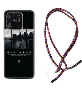 Xiaomi Poco X3 Pro M4 Pro X4 Pro C40 10C Kılıf Boyun Asklı Rasta Silikon New York 1612