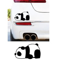 Sevimli Yorgun Panda Araba Sticker 20 Cm