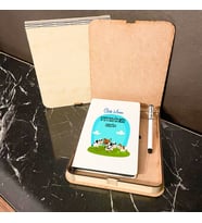 Veteriner Hekim Ahşap Kutulu Defter Kalem Set 004