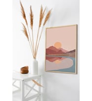 Çerçeveli Tablo Modern Sanatsal  Dekorasyon Ev Dekoru Tekli Çerçeve Kış Manzara ÖZC-408 (Natural)