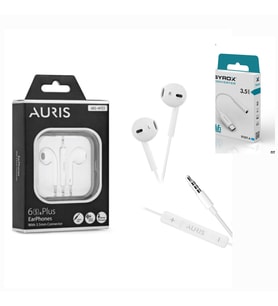 Auris HF03 3.5mm Jack Konektörlü Kablolu Kulaklık + Syrox DT22T-A Type-C Kulaklık Çevirici & Dönüştürücü Aparatı 3.5mm Jack