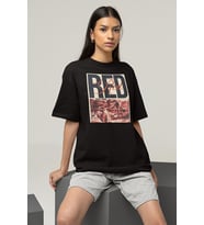 Taylor's Version Red Baskılı Unisex Tişört, Oversize Şarkıcı Taylor Swift Tişört