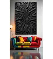 TRİBAL DESENLER V1 Ev Duvar Salon Güzellik Salonu Ofis Dükkan Dekarasyon Kanvas Tablo (Çok Renkli)
