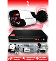 BAYICAM 1 Kameralı Panda 1 Dış Kamera Set 100 GB HDD Full HD Gece Görüşlü Güvenlik Kamerası Sistemi