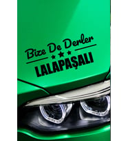 Edirne Lalapaşa Siyah Araç Sticker  Edirne Bize De Derler  Lalapaşalı 40x15 cm Oto Sticker