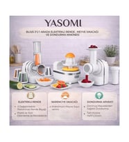 Yasomi BL025 3 Ü 1 Arada Elektrikli Rende Meyve Sıkacağı ve Dondurma Makinesi(Yasomi Türkiye Garantili)