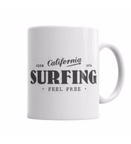 California Surfing Feel Free Kupa Bardak Porselen