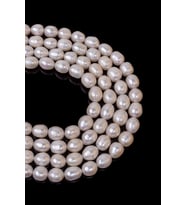 8X10 MM Arpa İnci Dizi AA (Beyaz)