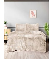 YÜNTEKS Merinos Diamond Kürk Comforter Set, Çift Kişilik Yorgan Seti (220x240)