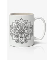 Yaşam Çiçeği Mandala Baskılı Kupa Bardak Baskılı Kahve Kupa Bardak-1