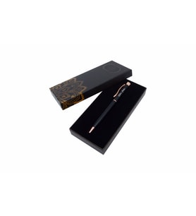 Kişiye Özel İsim Baskılı Rosegold Kalem Siyah Kutu