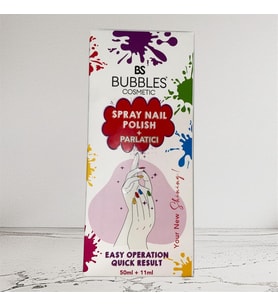 Lexroo BS Bubbles Sprey Oje, UV Koruma, Hızlı Sonuç, Kolay Uygulama, 12 Renk Seçeneği, 50ml + 11ml
