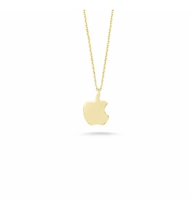 14k Sade Altın Apple Kolye