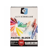 Alex Schoeller SİYAH Pastel Fon Blok 220 gr. 35x50 cm. 15 Sayfa 