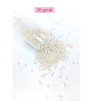 Dökme Cam Kum Boncuk (11/0) 2 mm - 20 Gram - Parlak Beyaz - BNC030