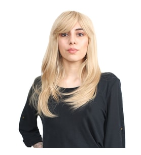 Düz Perçemli Orta Boy Fiber Sentetik Peruk - Balköpüğü