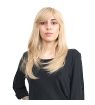 Düz Perçemli Orta Boy Fiber Sentetik Peruk - Balköpüğü