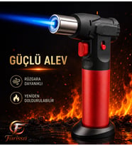 XHG8877 Güçlü Jet Alevli, Rüzgara Dayanıklı ve Çocuk Kilitli Pürmüz Çakmak