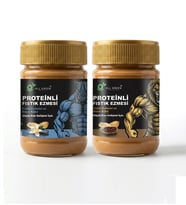 ALL GREEN 2'li Paket: Proteinli Fıstık Ezmesi (Vanilya, Kakao)  Fıstık Proteini, Maca Kökü Tozu ile  325 gr x 2