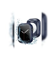Apple Watch 44mm Uyumlu 360 Derece Korumalı Kasa ve Ekran Koruyucu Zore Watch Gard 12 (Lacivert)
