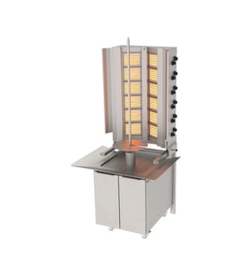 Atalay ADG-12-D-S Döner Makineleri Duvara Monte Gazlı Hareketli Alt Arabalı Sabit - 6x2 Radyanlı