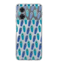 PrintiFy Redmi Note 11 ile Uyumlu Nazar Boncuğu 4 Baskılı Kamera Korumalı Şeffaf Silikon Kılıf
