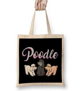 Poodle Gift Poodle Lover Gift Product Bez Çanta Uzun Saplı