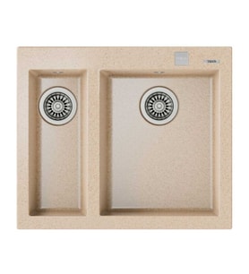 TEKA FORSQUARE 590 TG AVENA BEİGE ÇİFT HAZNELİ FLUSH TEGRANİT EVYE 115260021