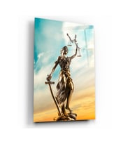 Themis Heykeli Cam Tablo