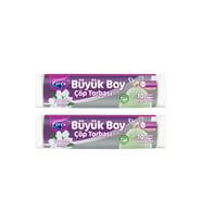 Büzgülü 10'lu Çöp Torbası Yasemin Kokulu Büyük Boy 65 x 70 cm İkili Paket