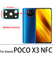 Xiaomi POCOPHONE X3 NFC Arka Kamera Camı Lens Yapışkanlı