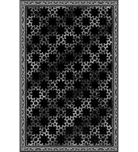 Eliana Home Baskılı, Yıkanabilir Kaymaz Taban Salon Halısı LNA0105-SD1113 100x150 cm (Siyah)