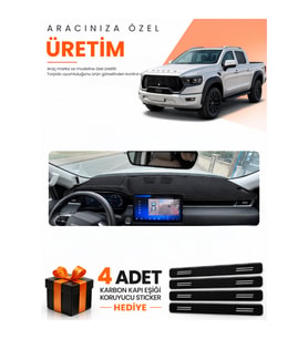 FOTON TUNLAND V9 (2025-SONRASI) Uyumlu Torpido Koruma Örtüsü Oto Kılıfı - Siyah