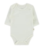 Civil Baby Düz Uzun Kol Çıtçıtlı Badi - Beyaz