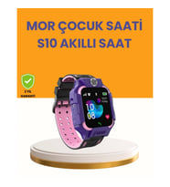 Mey İthalat® S10 Mor Akıllı Çocuk Saati Konum Takip ve Güvenlik Özellikli