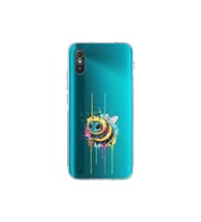 Redmi 9A ile uyumlu Splash arı tasarımlı şeffaf silikon kılıf