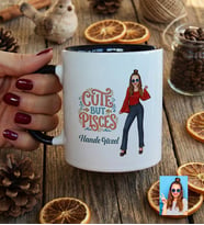 Kişiye Özel Karikatürlü Cute But Pisces Balık Burcu Kupa Bardak Doğum Günü Hediyesi
