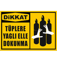 Tüplere Yağlı Elle Dokunma Sticker 20X28 Cm