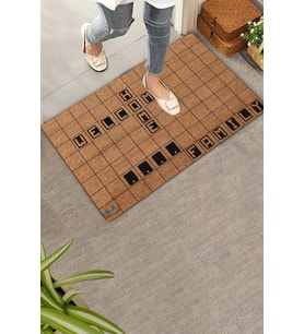 Valerine Life Scrabble Welcome Home Kişiye, İsme ve Aileye Özel Family Kapı Önü Paspası 45x70cm
