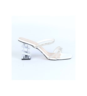 Moda Ayakkabı 254 Kadın Topuklu Ayakkabı - MDS00818-Beyaz-37