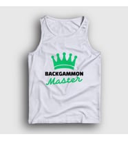 Presmono Unisex Beyaz Backgammon Master Tavla Ustası Oyun Atlet 417150tt (Beyaz)