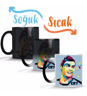 Cristiano Ronaldo 01 Sihirli Kupa Bardak Porselen