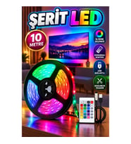 Smart Şerit Led TV Arkası Renkli Kumandalı 10 Metre USB Bağlantılı