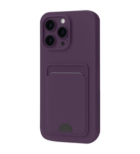 iPhone 16 Pro Kılıf Kelvin Kartvizitli Silikon - Derin Mor