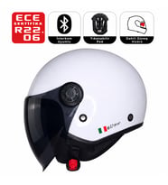 FR612 Italy Motosiklet Kaskı Güneş Vizörlü Yarım Açık Motorcu Kask