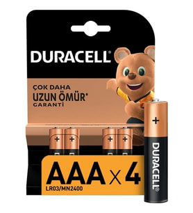 4'Lü AAA İnce Kalem Pil